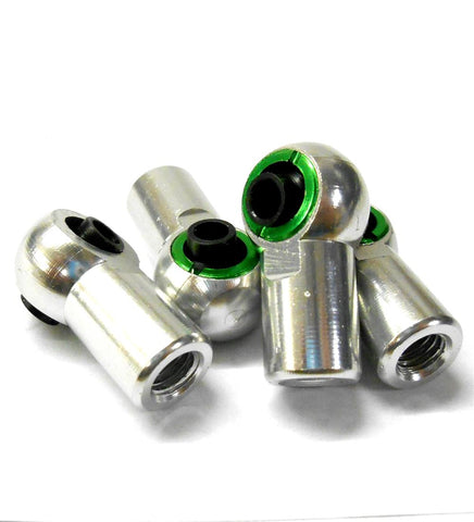 L11475 M6 6mm Connector RC Alloy Track Rod End Right Thread Silver Metric x4