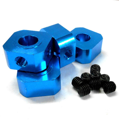 L11494LB 1/5 Scale 17mm x 9.5mm Drive Square Wheel Hub Aluminium Alloy Light Blue x4