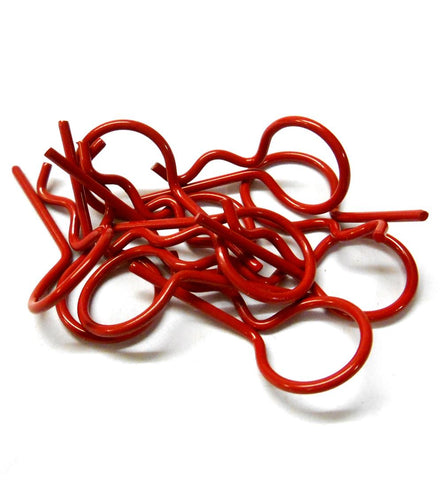 L11607S Red Small 25mm Long Body Cover Post R Clips Pins Shell 1/10 1/16