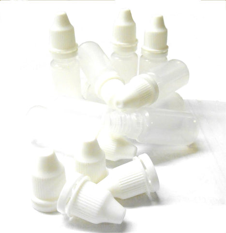 L9503 20ml 20cc Refillable Empty Plastic Bottle with Screw Caps x 10