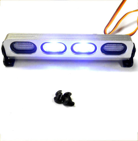 LY508 1/10 Scale Body Shell Direct Roof Mount RC White LED Light Bar Silver JR