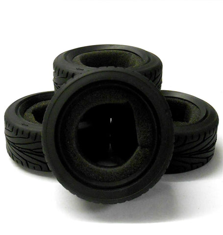 LY8010 1/10 Scale RC On Road Car Rubber Arrow Tread Tyres Tire Soft x 4