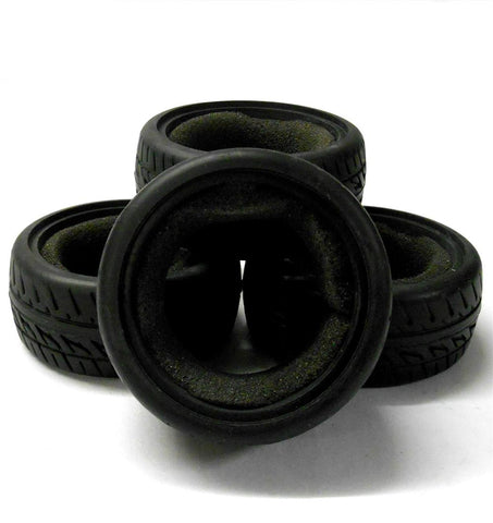 LY8021 1/10 Scale RC On Road Car Rubber Tread Tyres Tire Soft x 4