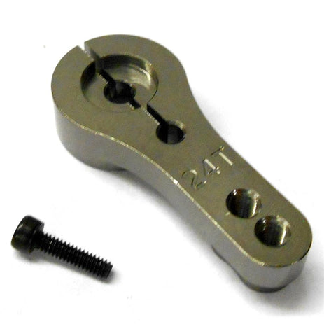 N10058 1/10 1/8 Scale RC Steering Servo Horn Arm 24 Teeth Tooth 24T Titanium x 1