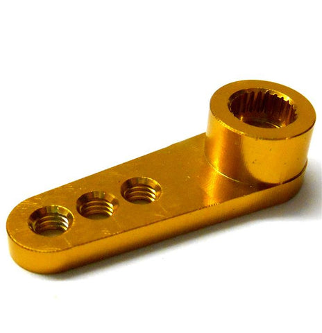 N10085 1/10 1/8 Scale RC Steering Servo Horn Arm 25 Teeth Tooth 25T Gold Yellow