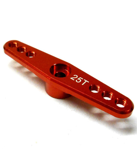 N10087 1/10 1/8 Scale RC Throttle Servo Horn Arm 25 Teeth Tooth 25T Red Double