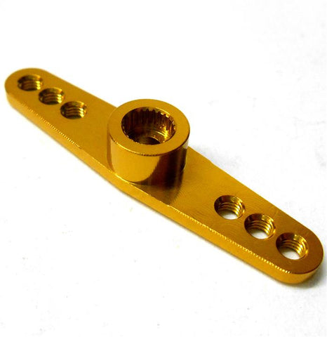 N10089 1/10 1/8 Scale 2 Point RC Steering Servo Horn Arm 25 Teeth Tooth 25T Gold