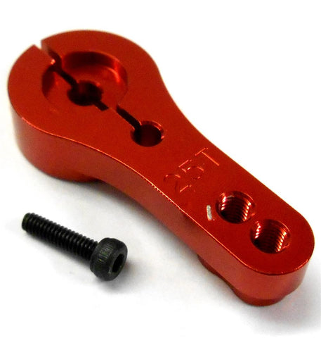 N10116 1/10 1/8 Scale RC Steering Servo Horn Arm 25 Teeth Tooth 25T Red