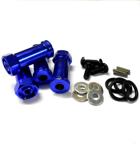 N10140 1/10 Scale Wheel Hex Hub M12 12mm Extension Adapter Navy Blue Alloy 30mm