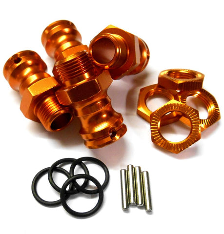 N10158 1/8 M17 17mm Wheel Hex Hub Extension Adapter Alloy Orange 4 23mm 12mm Nut