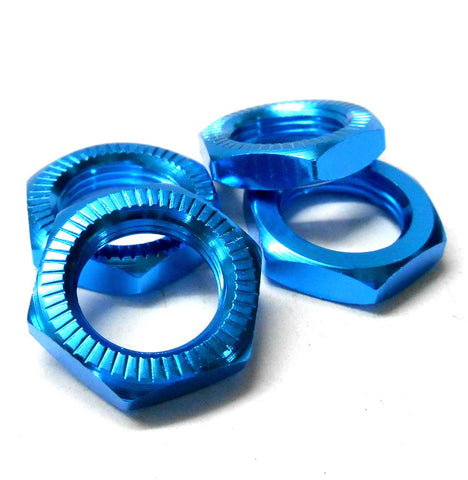 N10171 1/8 RC M12 17mm Alloy Wheel Nut Only Light Blue x 4