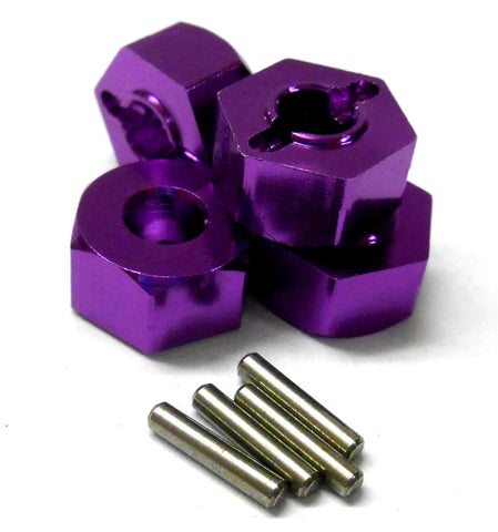 N10180P 1/10 Scale Alloy Aluminium Drive Hex Hub 12mm Socket HSP Purple 7mm