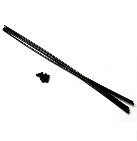 N10201BL Plastic Antenna Pipe Black Cap Receiver Aerial Tube Black x 5