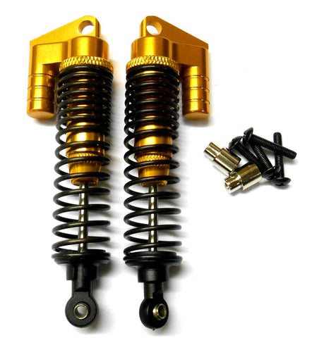 S102004Y 02114 1/10 Car RC Alloy Oil Filled Shock Absorber Damper 2 Yellow 55mm