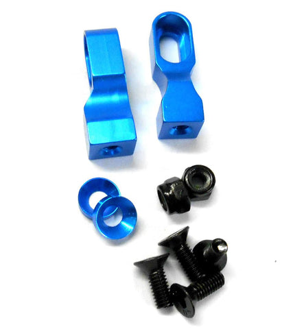 SER-040BU 1/8 and 1/10 RC Model Alloy Servo Mount Fixing Bracket Light Blue x 2