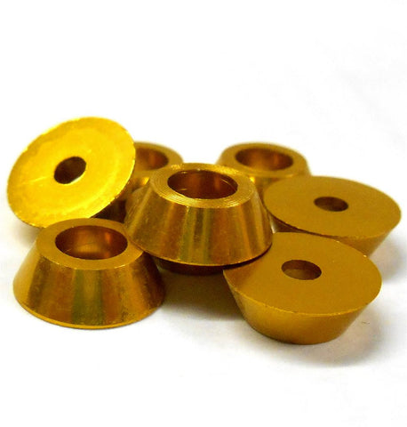 TD10102 M3 3mm Cup Head Washer Alloy Aluminium Yellow x 8
