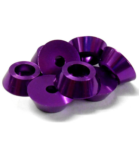 TD10105 M3 3mm Cup Head Washer Alloy Aluminium Purple x 8