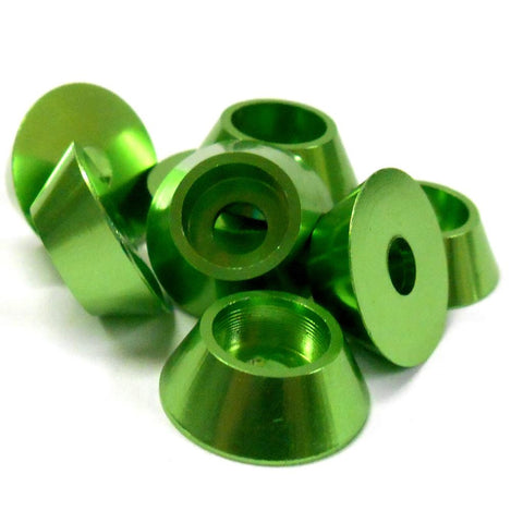 TD10107 M4 4mm Cup Head Washer Alloy Aluminium Light Green x 8