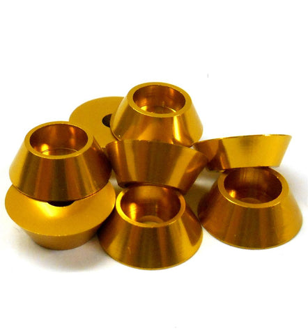 TD10109 M4 4mm Cup Head Washer Alloy Aluminium Yellow x 8