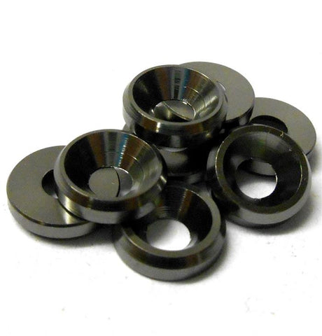 TD10072 M3 3mm Countersunk Washer Alloy Aluminium Titanium Grey x 8