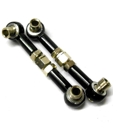 TD10083 1/10 RC M3 Alloy Link Arm Pulling Arm Track Rods x 2 Black 33mm - 43mm