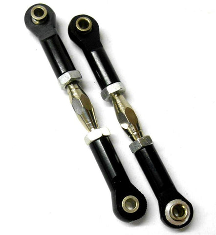 TD10087 06048 1/10 Alloy Adjustable Pulling Rods Pull Arms 2 RC Black 67 - 80mm