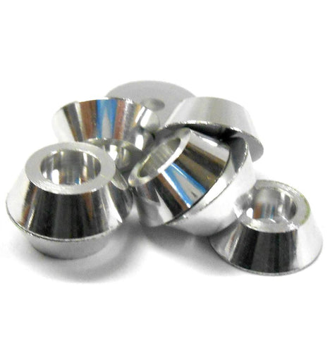 TD10099 M3 3mm Cup Head Washer Alloy Aluminium Silver x 8
