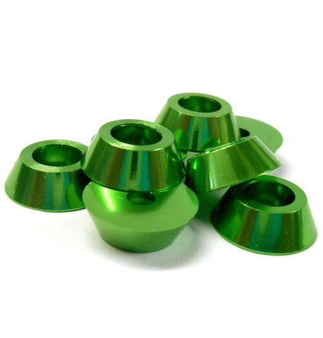 TD10100 M3 3mm Cup Head Washer Alloy Aluminium Light Green x 8