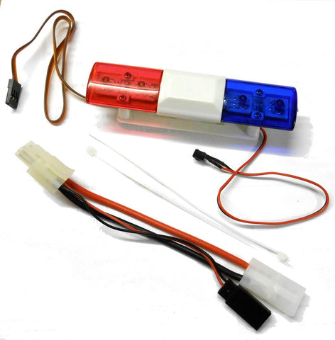 TL-001 1/10 Scale Body Shell Direct Roof Mount RC Police Light Bar LED Tamiya