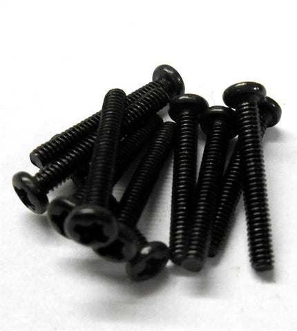 TM214 M2 x 14mm 2 x 14 Black Cross Pan Head Recessed Screw x 10 Metric Thread