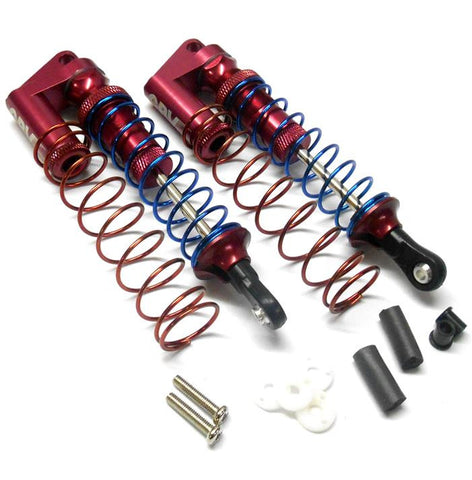 TMX042R T-MAXX Red Alloy Piggyback Oil Filled Shock Absobers Dampers x 2 RC 1/8