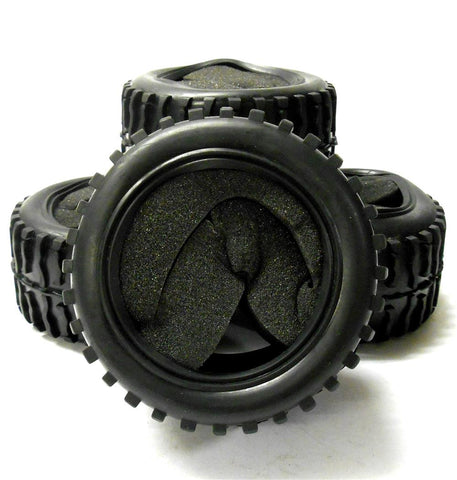 TY-002 1/10 Scale Off Road Monster Truck Tyre Tire Black x 4 115mm x 55mm V2