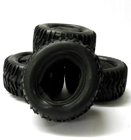 TY-005 1/10 Scale Off Road Monster Truck Tyre Tire Black x 4 115mm x 55mm V5