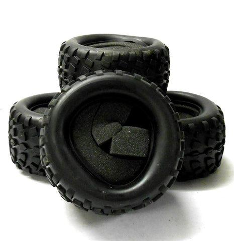 TY-006 1/10 Scale Off Road Monster Truck Tyre Tire Black x 4 125mm x 70mm V6