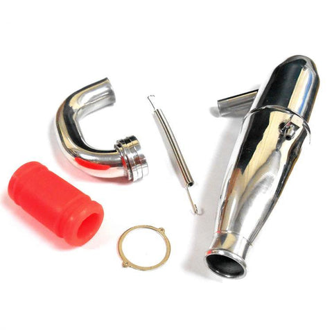 A08002 1/8 Scale Aluminium Exhaust Muffler Pipe with Manifold - Right