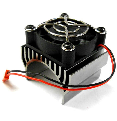 AH001 550 540 Motor Cooling Heatsink Heat Sink Vented Silver Single Fan JST