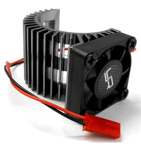 YA-0131GM 1/10 Scale 540 Motor Heat Sink Heatsink with Fan Grey JST