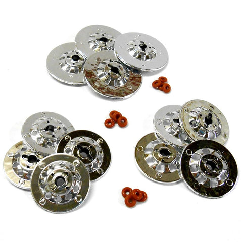 YA-0169 1/10 Scale RC Car M12 12mm Hub Silver Plastic - 12 Brake Disc Disk Set