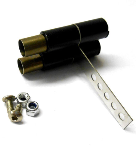 YA-0467 1/10 Scale RC Body Shell Stainless Steel Twin Dual Exhaust Pipe Muffler