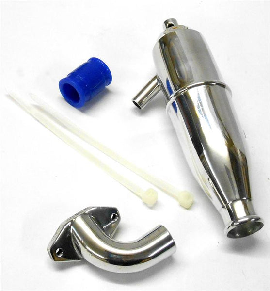 B7038 Aluminium Tuned Side Exhaust Muffler Pipe Manifold 1 10