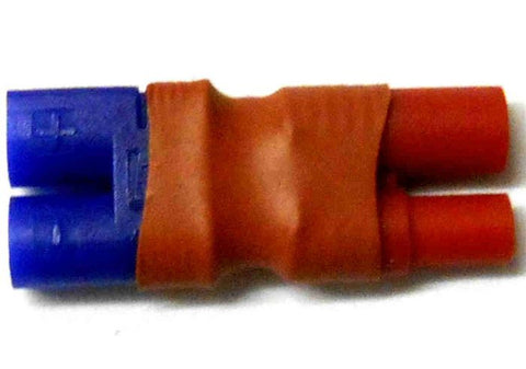 C0035B RC Connector Male EC3 to 3.5mm Red Housing Female