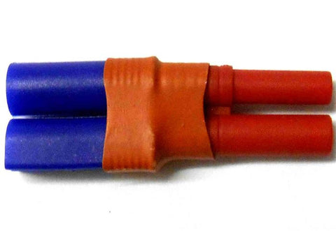 C0038B RC Connector Male Adapter EC5 to 4mm Bullet Red Housing