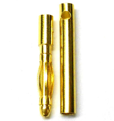 C0202 RC Connector 2mm 2.0mm Gold Plated Male and Female Bullet Banana x 1 Set