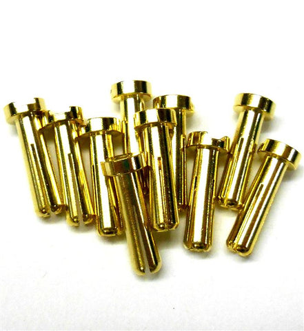 C0407x10 RC Connector 4mm 4.0mm Gold Plated Male Bullet Banana x 10 Set