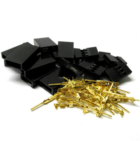 C1001GF10 RC JR Set Female Battery Servo Connector Plug Full Gold x 10