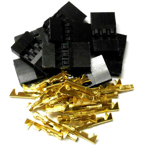 C1001GM10 RC JR Set Male Battery Servo Connector Plug Full Gold x 10