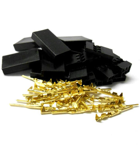 C1003GF10 RC Futaba Set Female Battery Servo Connector Plug Full Gold x 10