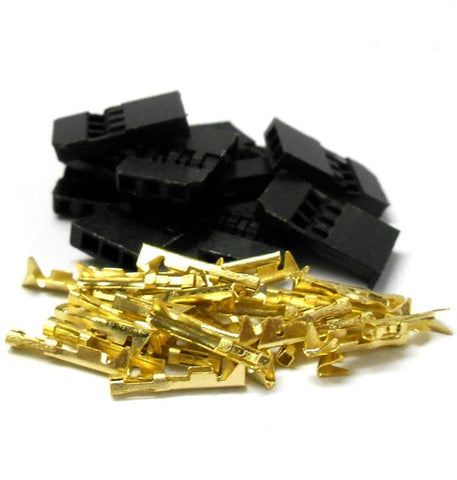 C1003GM10 RC Futaba Set Male Battery Servo Connector Plug Full Gold x 10
