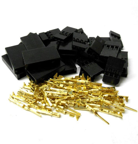 C1003GMF10 RC Futaba Set Male Female Battery Servo Connector Plug Full Gold 10