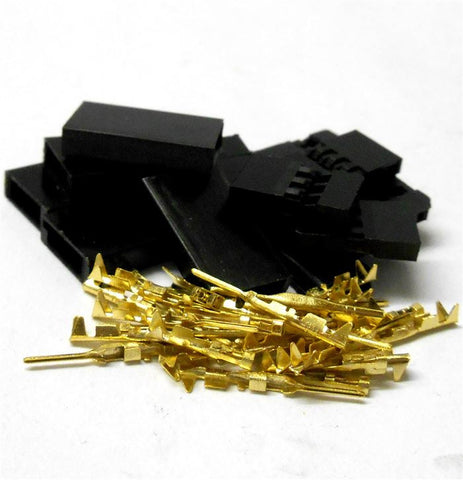 C1003GMF5 RC Futaba Set Male Female Battery Servo Connector Plug Full Gold 5